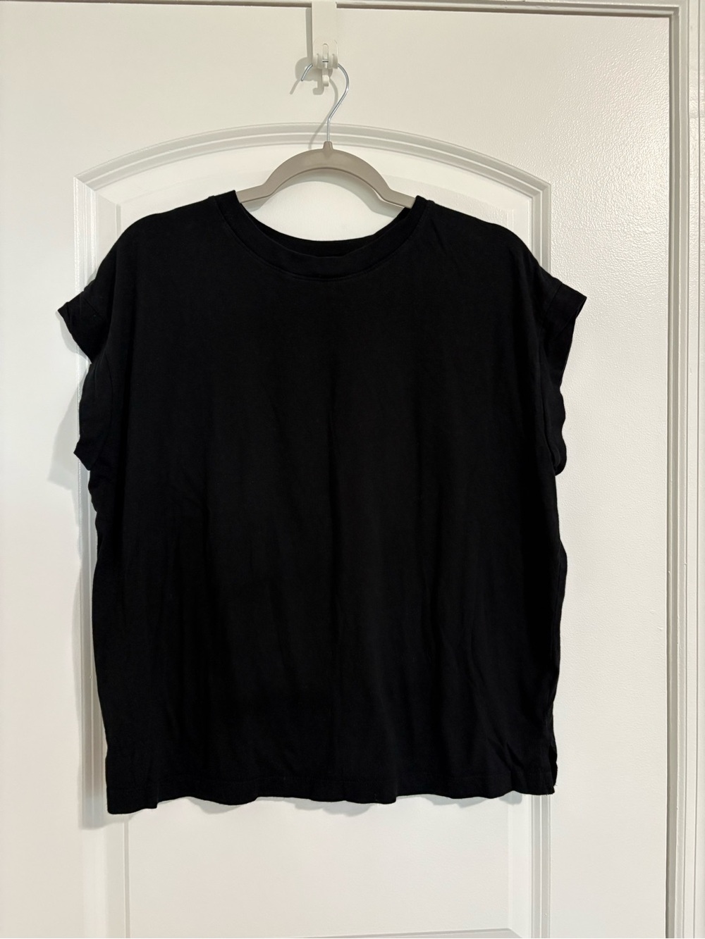 a new day Black Short Sleeve Crewneck Tee